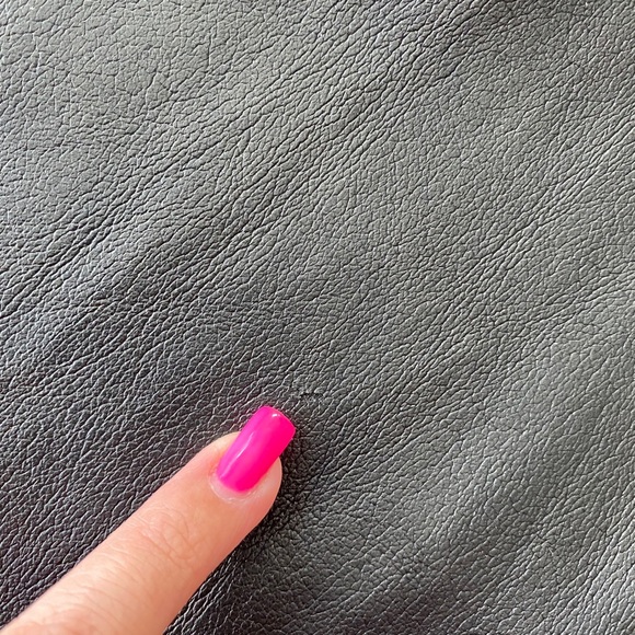 iLANA leather look black overall mini dress - Picture 8 of 14